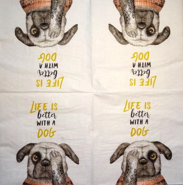 HUN-120 Dogs - 3-ply - Fasana - Life is better with a dog